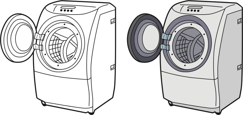 Graphic Free Medium Image Png - Clip Art Washing Machine Clipart (799x379), Png Download