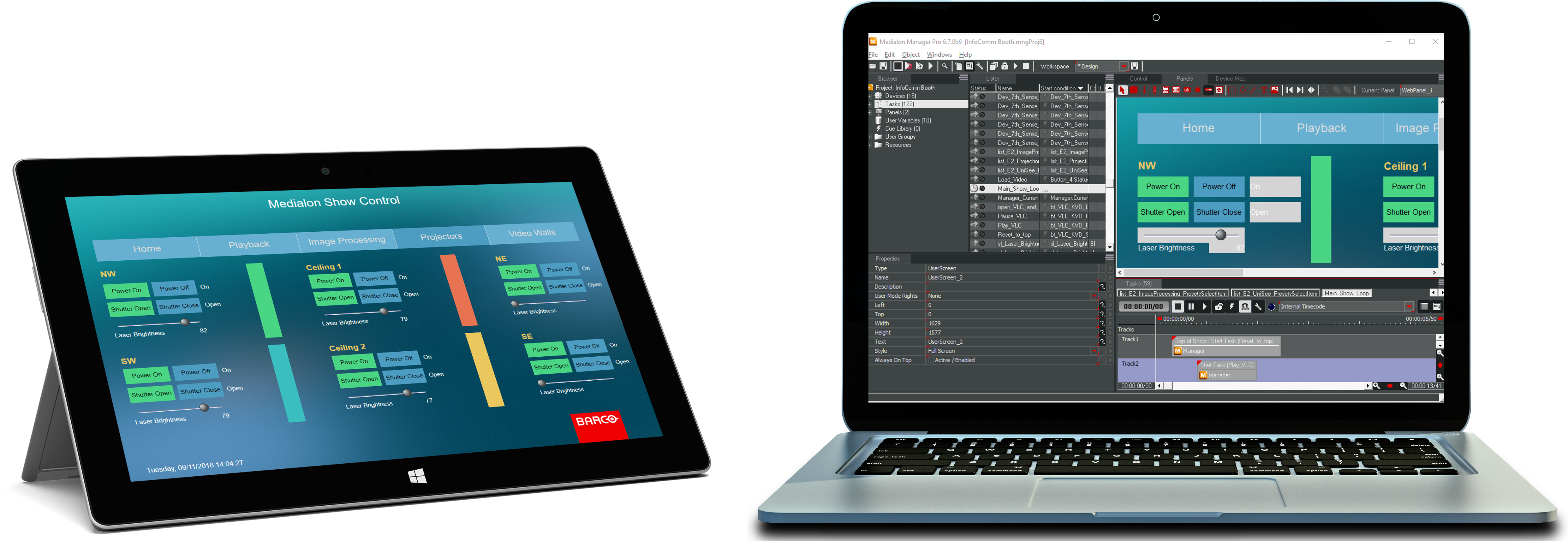 Duluth, 26 September 2018 Barco Has Released An Update - Medialon Inc. (5000x1736), Png Download