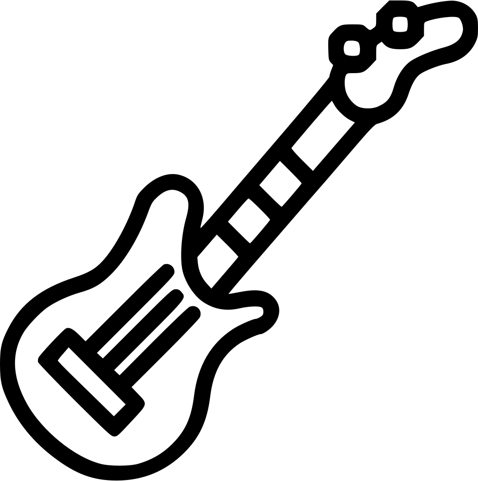 Electric Guitar Comments - รูป Guitar Icon Cartoon Png (980x986), Png Download