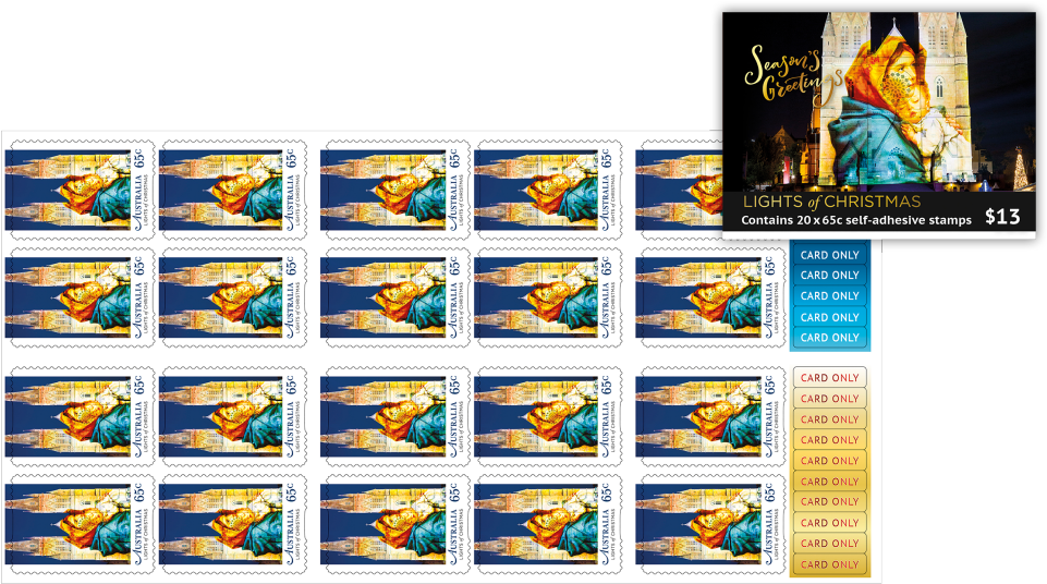 Christmas 2017 Booklet Of 20 Religious Christmas Rate - Postage Stamp (970x545), Png Download