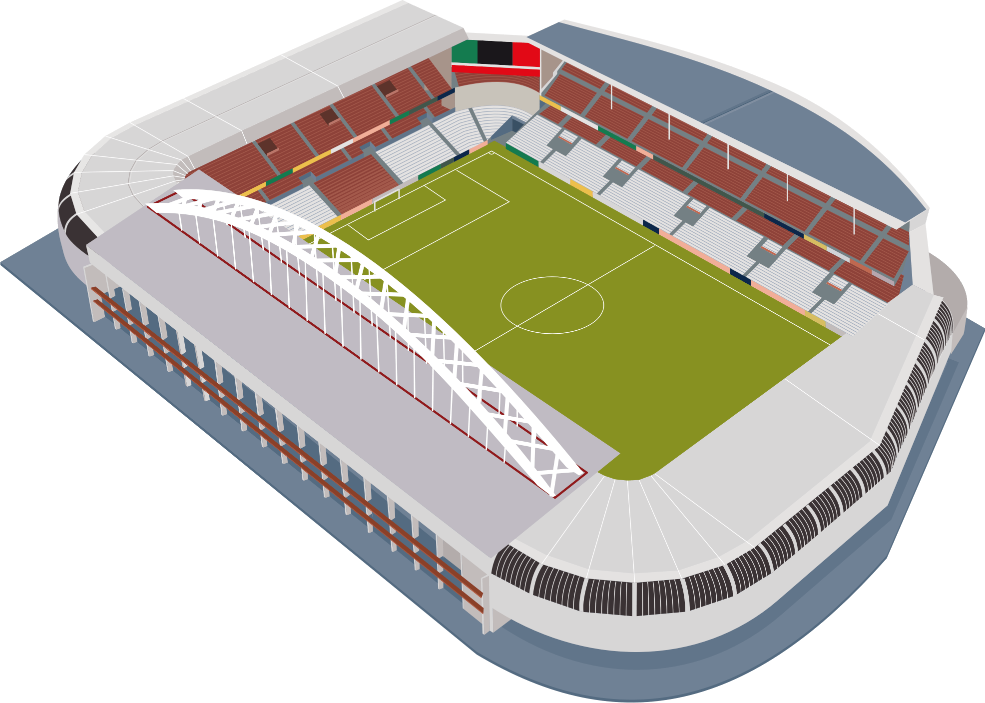 Download - Stadium Clipart (1972x1407), Png Download