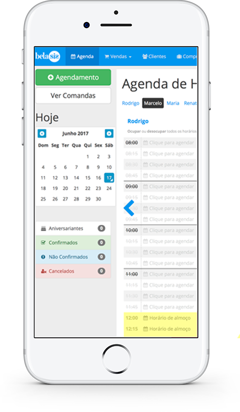 App Belasis Sistema Para Salao De Beleza Agenda Online - Sistema De Agendamento App (479x821), Png Download