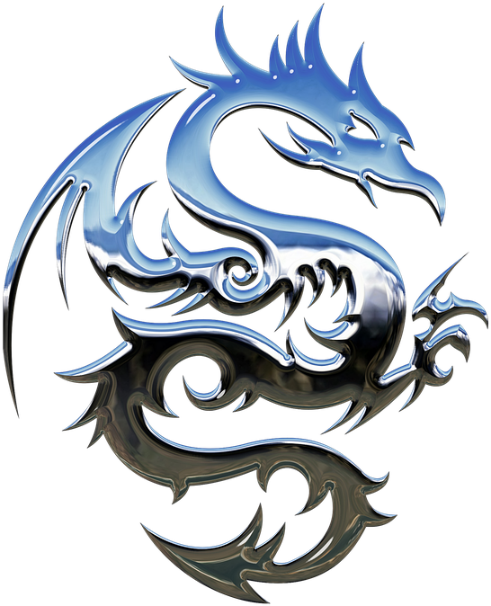 Fantasy Dragon Png Pic - Dragon Triabal Design Throw Blanket (720x720), Png Download