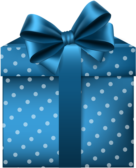 Blue Gift Png Clip Art Image - Blue Gift Clipart (501x600), Png Download