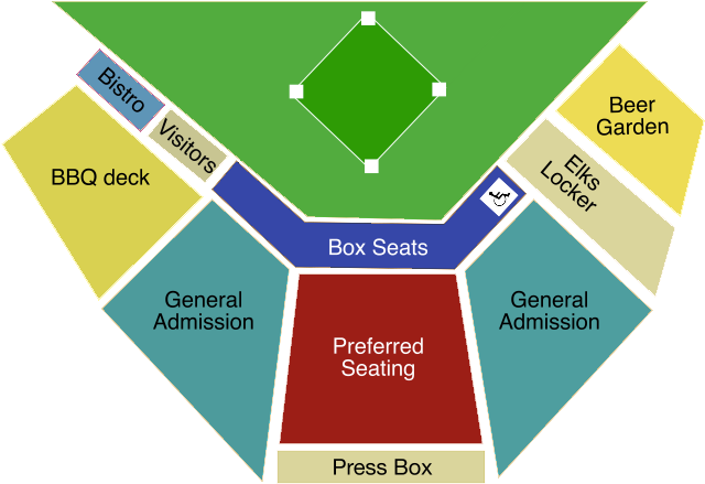 Yakima Pippins Stadium Seating Chart (640x480), Png Download