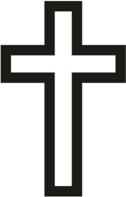 Luto En La Familia - Cruz Cristiana Blanca Png (480x480), Png Download
