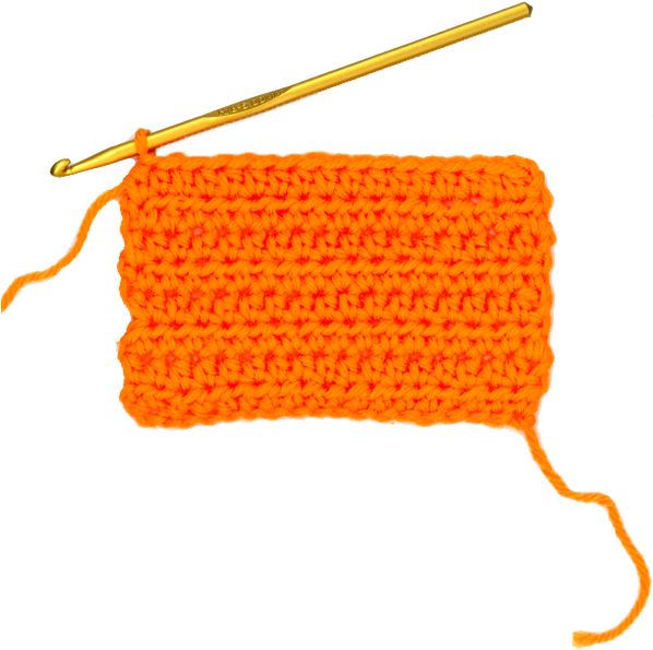 Half Double Crochet Stitch - Crochet Png (600x602), Png Download