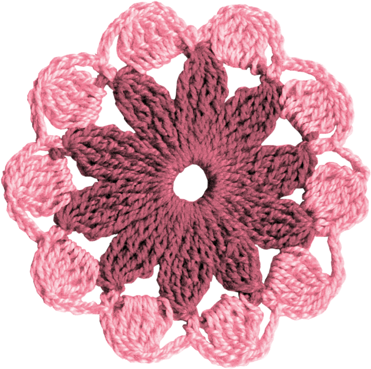 Flor Tejida Al Crochet En Png - Revistas De Croche Gratis (750x760), Png Download