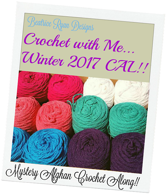 Crochet With Me Winter 2017 Cal-mystery Afghan Pattern - Crochet (548x640), Png Download