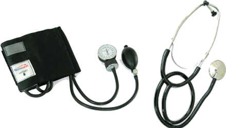 Baumanometro Y Estetoscopio Medical - Baumanometro Y Estetoscopio (493x249), Png Download