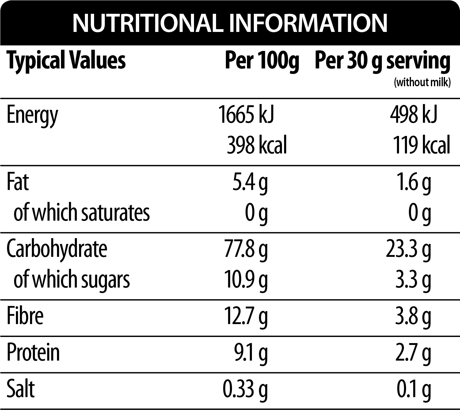 Natures Path Honey Chia Superflakes Nutrition Facts - Grandos Cafe Golden, Decaffinated, 100g (1500x1500), Png Download