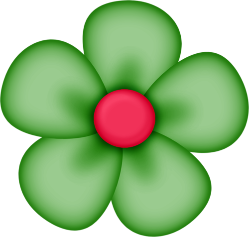 Read It - Flower Clipart Green (500x476), Png Download