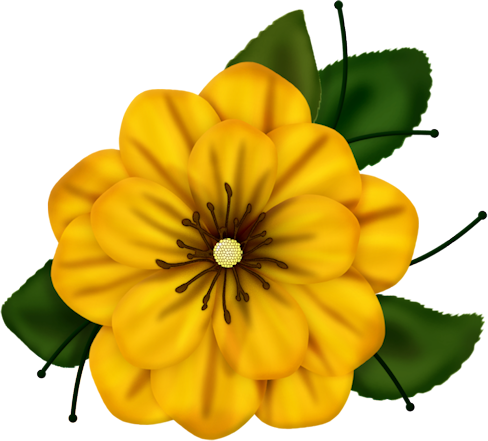 Imagene De Flores Animada (488x441), Png Download