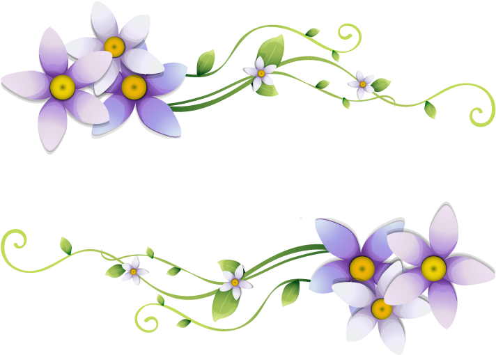 Flores Ilustraciones En Png Para Artesania Y - Imagenes De Margen De Flores (754x528), Png Download