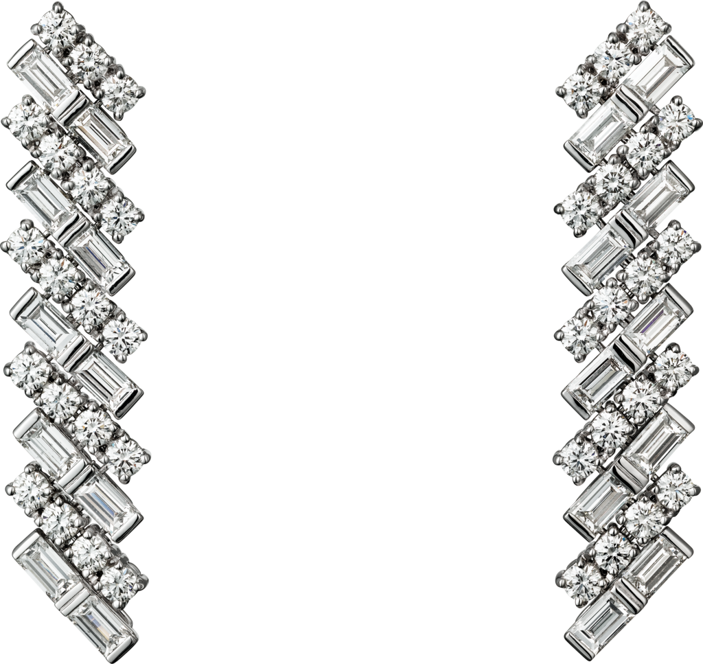 Reflection De Cartier Earringswhite Gold, Diamonds - Meghan Markle Cartier Earrings (1024x967), Png Download