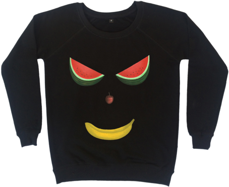Demon Fruit Face Sweatshirt - Sweatshirt (480x411), Png Download
