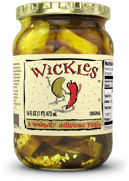 16 Oz Wickles Delicious Pickles - Wickles Pickles (445x600), Png Download