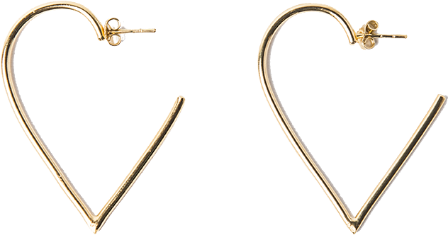 Imagen De Broken Broken Heart Hoop Earrings - Earrings (1000x1000), Png Download