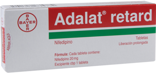 Adalat Retard 20mg - Nifedipine Retard 20 Mg (500x500), Png Download
