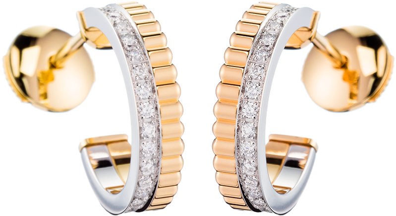 Quatre Radiant Edition 18-karat Yellow And White Gold - Boucheron Earrings (960x960), Png Download