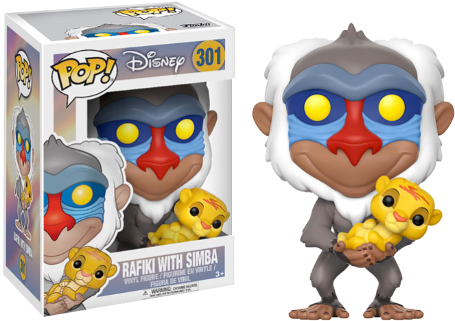 The Lion King - Pop! Vinyl: Lion King Rafiki With Simba (480x340), Png Download
