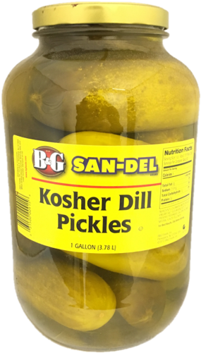 B&g Foods B&g Kosher Dill Pickle Chips, 128 (500x500), Png Download