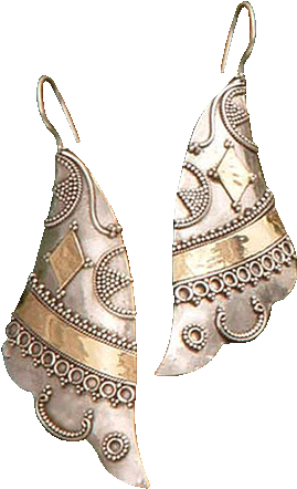 Diamond Earring Png Gold Earrings Png Mexican Gold - Mexican Earrings (450x450), Png Download