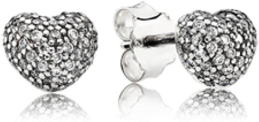 In My Heart Earring Stud Earrings - Pandora Heart Earrings (750x750), Png Download