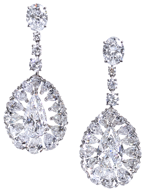 Suites - Aquamarine Diamond Drop Earrings (777x777), Png Download