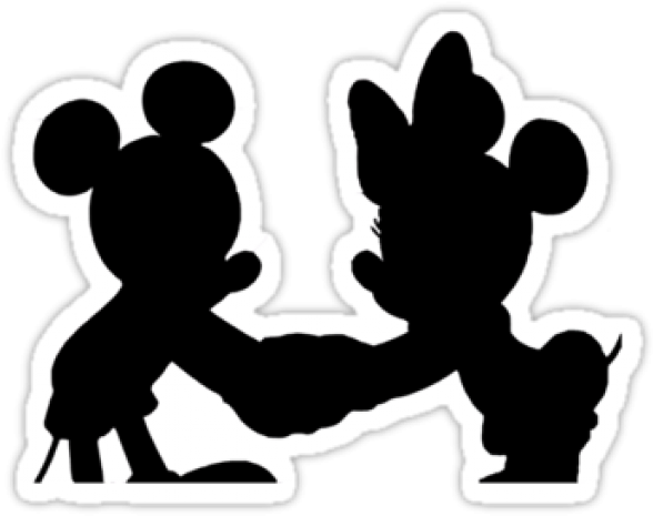 Mickey And Minnie Silhouette Png (640x480), Png Download