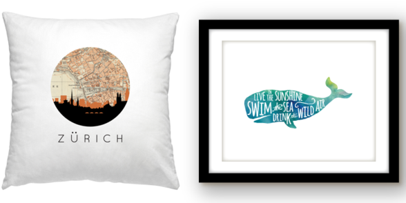 Home Decor - Paperfinch Design Canvas Wall Art - Zurich (600x300), Png Download