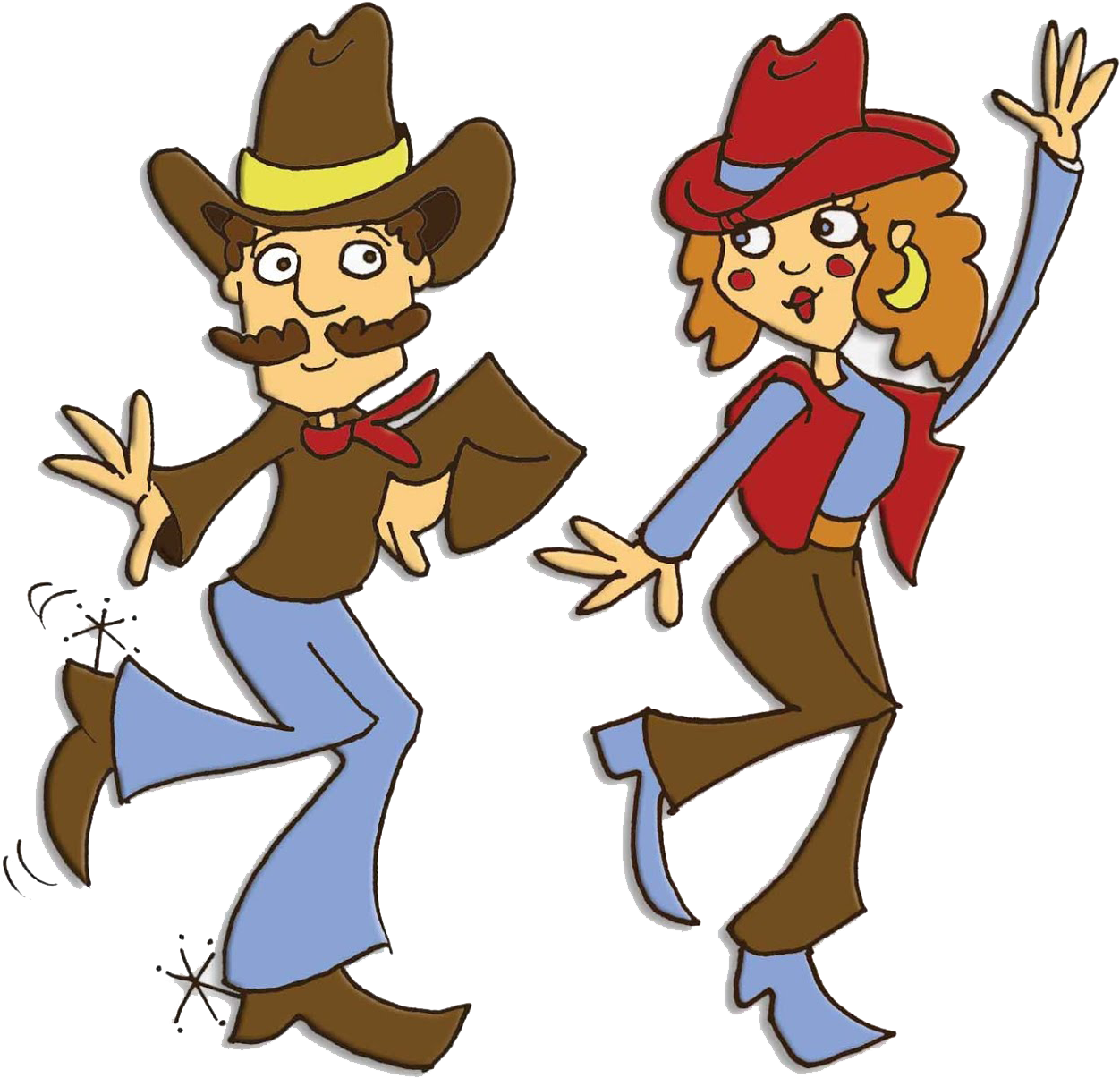 Line Dancer Cliparts Free Download Clip Art Free Clip - Line Dancing Clipart (1600x1236), Png Download