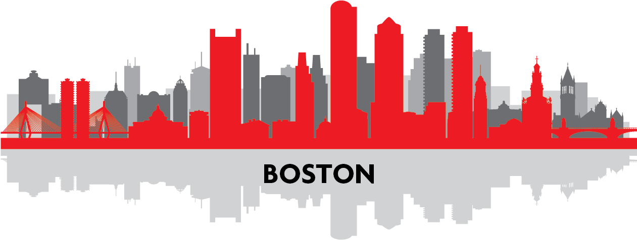 Boston Skyline Silhouette (1501x528), Png Download