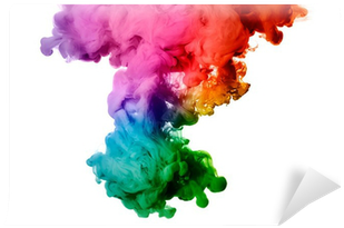Rainbow Of Acrylic Ink In Water - Watercolor Explosion (400x400), Png Download