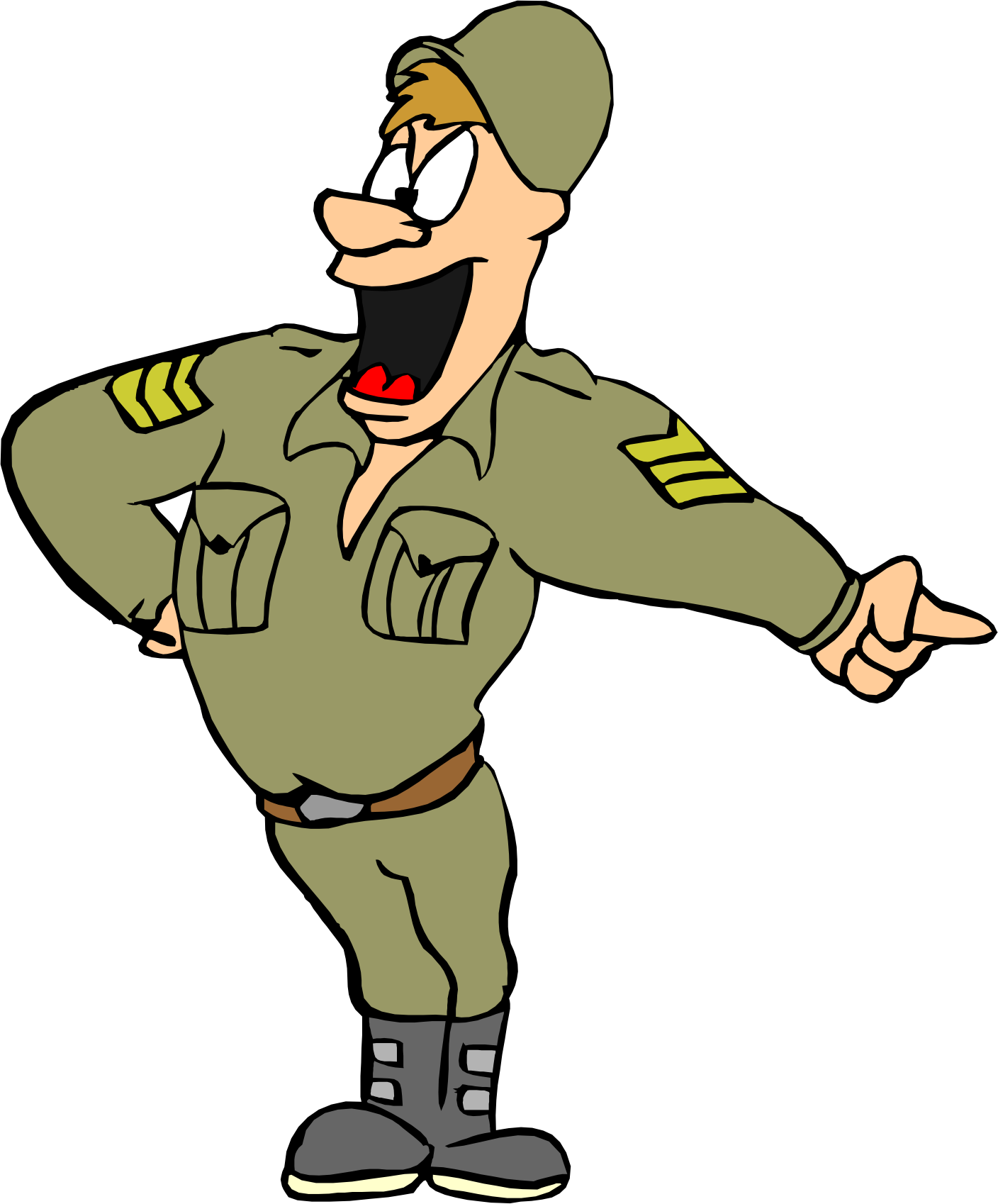 Funny Army Clipart - Army Clipart Transparent (492x593), Png Download