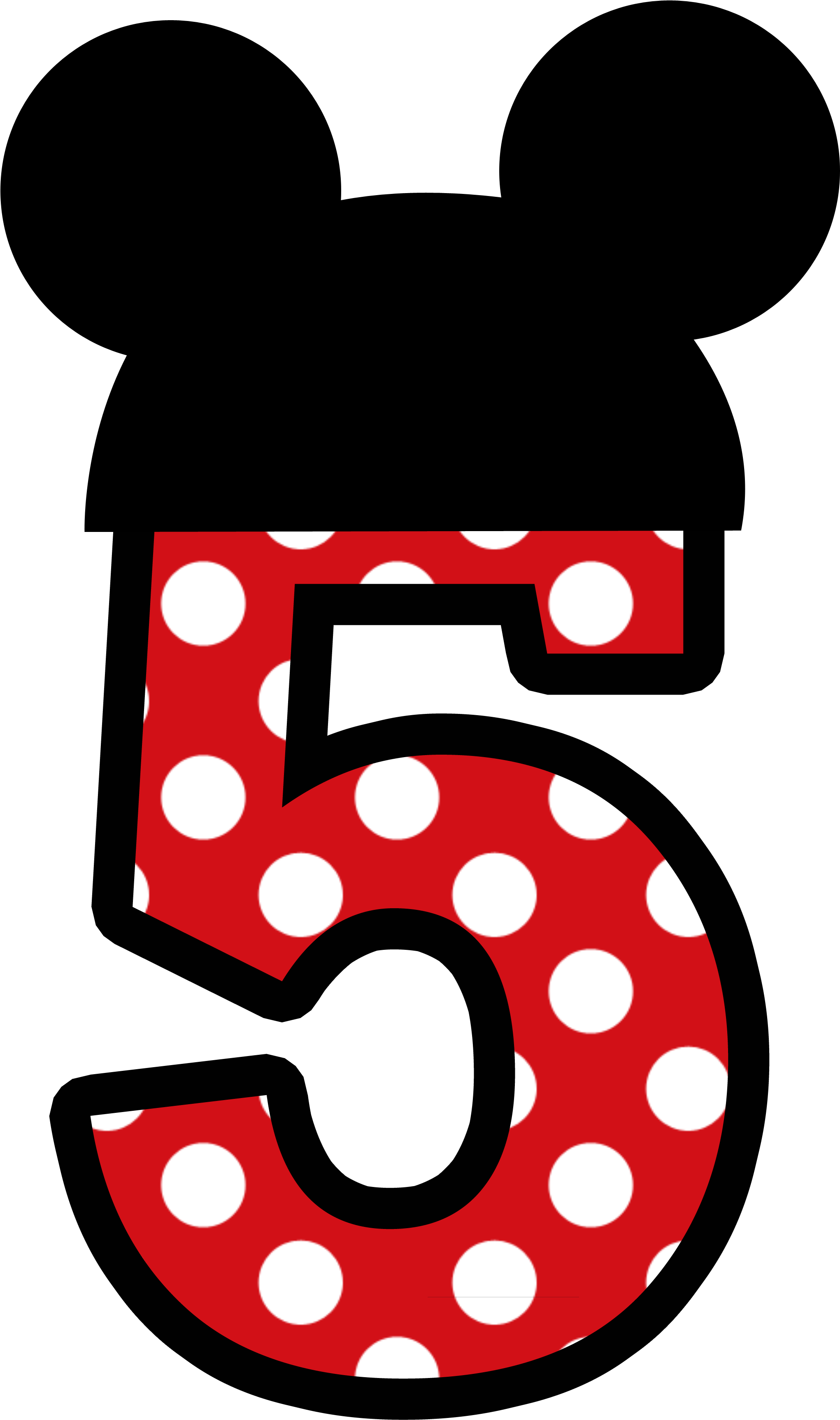 Números Para Montagens Digitais Tema Minnie E Mickey - Mickey Mouse Numbers (2196x3600), Png Download