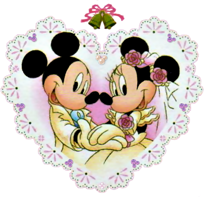 By Milliepie - Mickey And Minnie Wedding Anniversary (800x655), Png Download