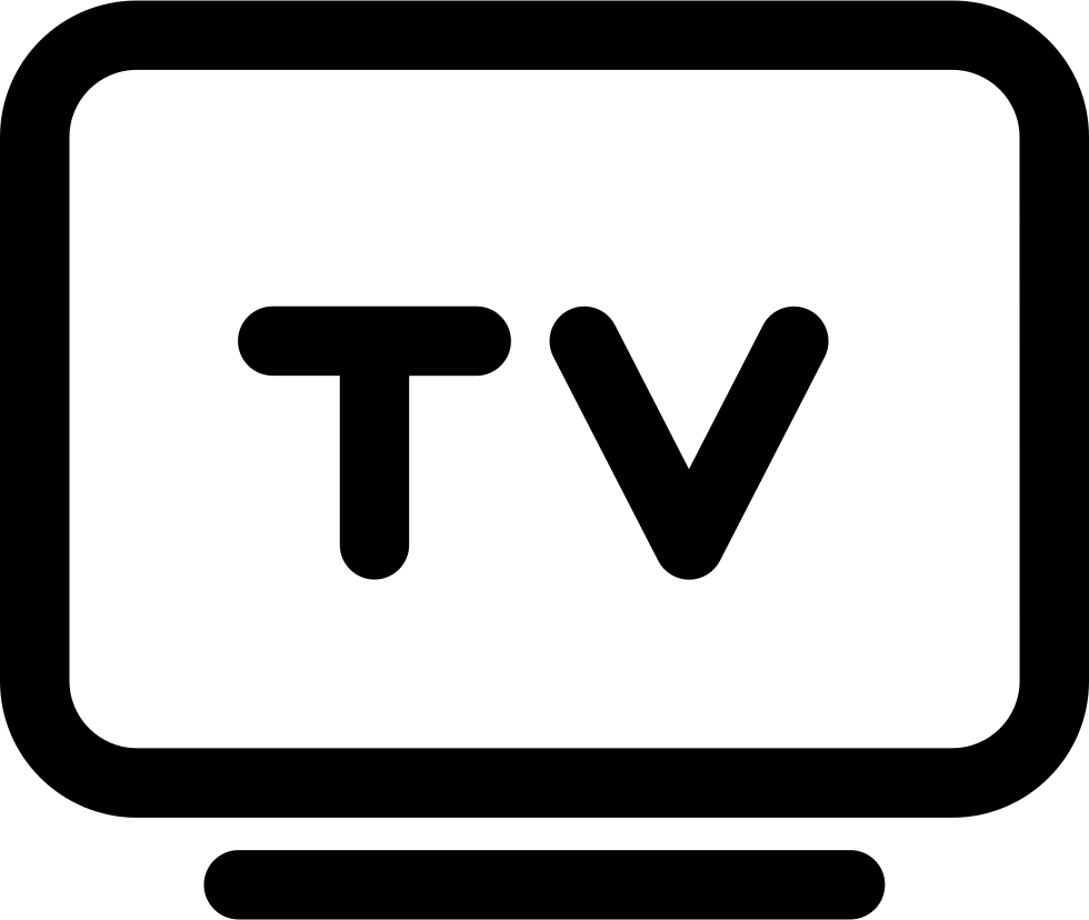 Flat Panel Tv Comments - Tv Icon Black Png (980x828), Png Download