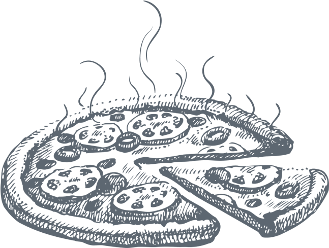 Hamburger Hot Dog Fast Food Teppanyaki French Fries - Pizza Doodle Transparent (791x502), Png Download