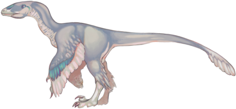 Standalone Image Of Male Deinonychus - Digital Art (500x352), Png Download