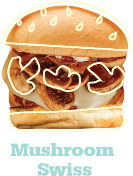 The Atomic Burger Green Chile Burger Jamburger Mushroom - Hamburger (600x600), Png Download
