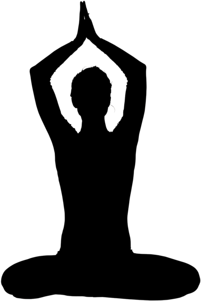 Yoga Silhouette At Getdrawings - Silhouette Yoga (583x768), Png Download
