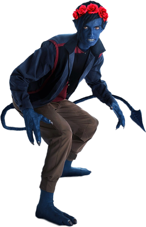 Blue, Edit, And Flower Image - Nightcrawler Beast X Men (500x771), Png Download