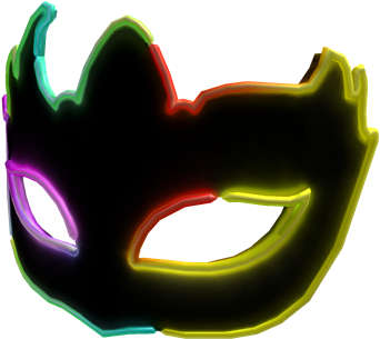 Neon Party Mask - Neon Party Mask Roblox (420x420), Png Download
