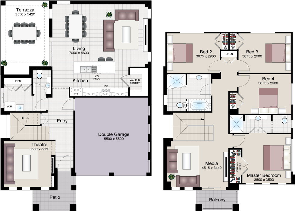 Floorplan - Beechwood Piccolo 36 Floor Plan (1000x800), Png Download
