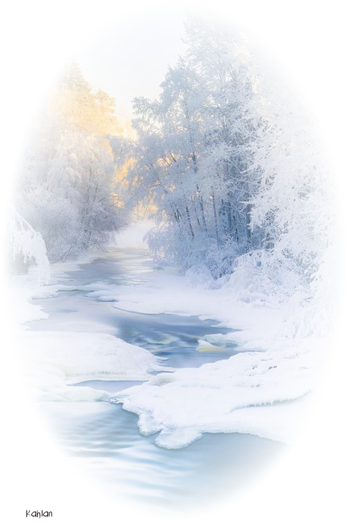Tubes Paysages - Winter (500x750), Png Download