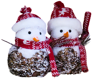 Snowman Isolated Winter Figure Christmas D - Christmas Day (361x340), Png Download