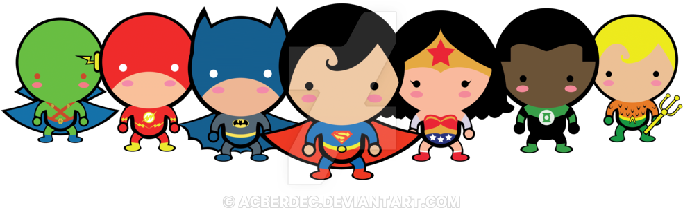 Justice League Clipart Png - Baby Justice League Png (1024x339), Png Download