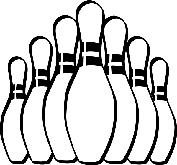 Bowling Pins Svg Clip Arts 600 X 560 Px (600x560), Png Download