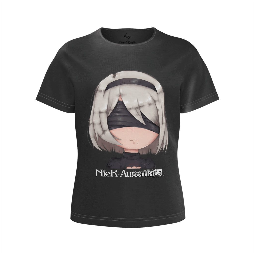 Automata 2b Girl's T-shirt - Nier Automata 2b Png Shirt (1024x1024), Png Download